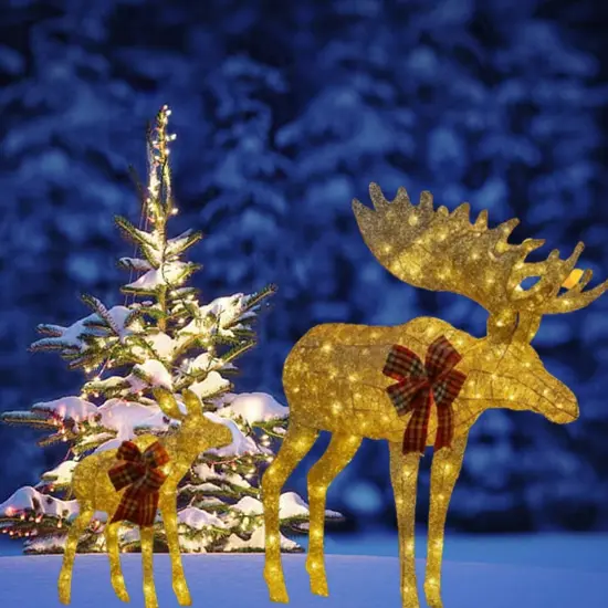 42 and 22 Inches Minimalist Cotton Thread Deer Scandinavian Decor {1}