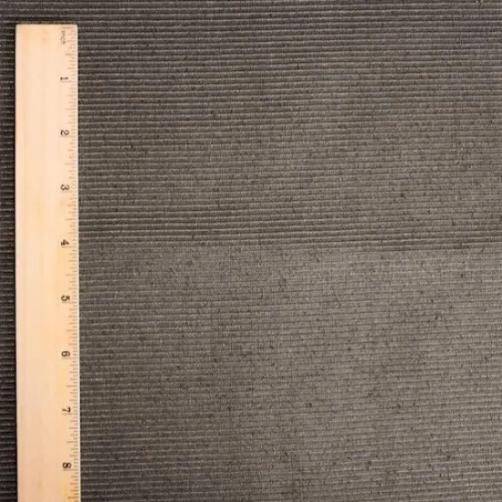Deep Ash Brown Stripe Silk Blend Ottoman Rib Decor Fabric By the Yard {2}