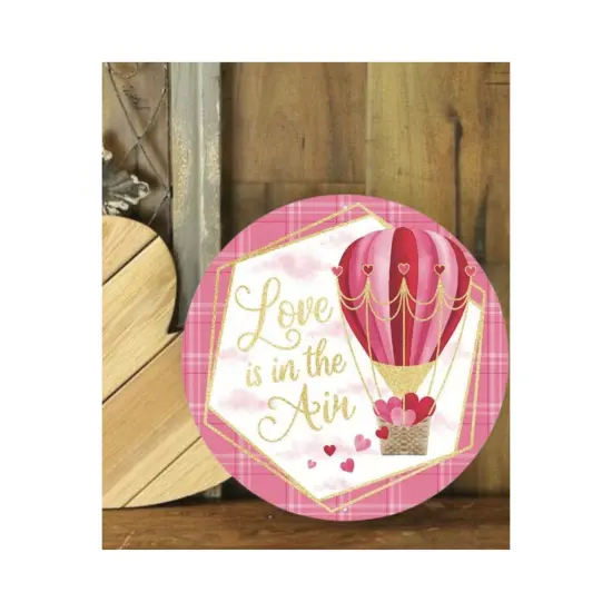 12" Metal Sign: Love Is In The Air {3}