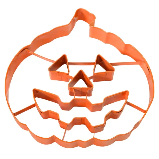 Jack-O-Lantern Cookie Cutter w/ Cutouts (Orange, 5.75") {2}