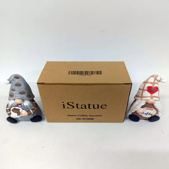 Coffee Gnomes - Set of 2 Resin - (Coffee Gnomes) {5}