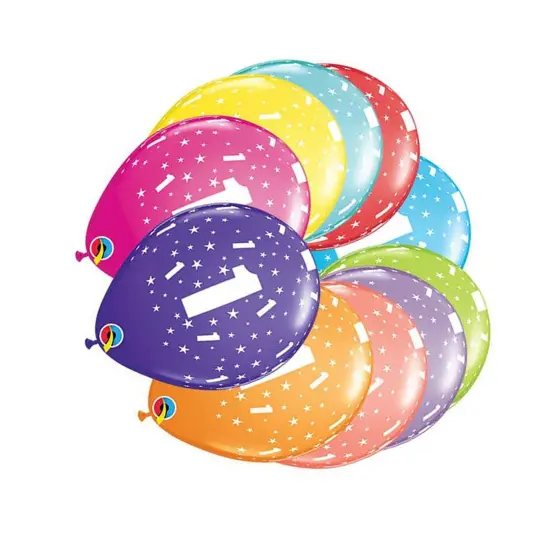 Stars 1 A Round Latex Balloons 11" 6 Pack {4}