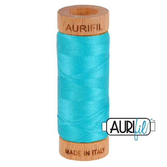 Turquoise (2810) | 80wt Small Spool (274M / 300Y) | Aurifil Thread {1}