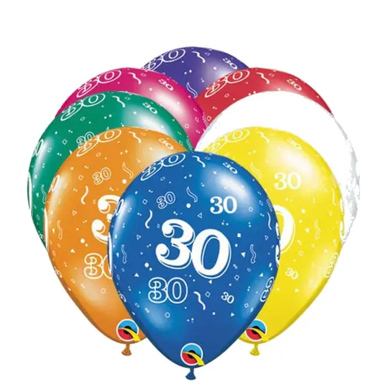 30 A Round Jewel Assortment Latex Balloons 11" Birthday Anniversary Party Balloons {2}