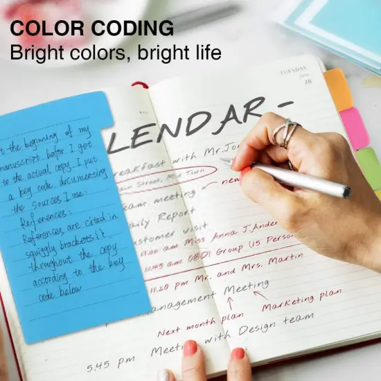 Sticky Notes Set, Hommie Colored Divider Self-Stick Notes Pads Bundle, Prioritize with Color Coding {5}