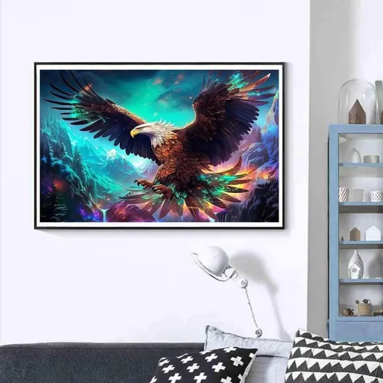 Diamond Painting Kits for Adults, Eagle 5D DIY Diamond Art Kits Full Drill Diamond Dots for Gift Wall Decor and Relaxation Gem Arts 12x16 inch {3}
