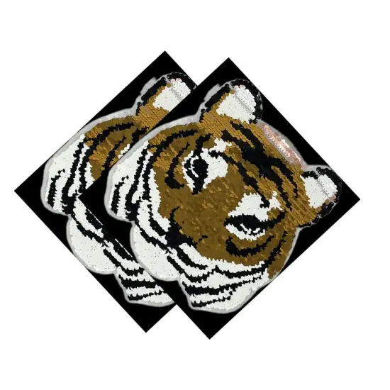 Tiger Patch Sequence Iron on 9Inch Diameter {3}