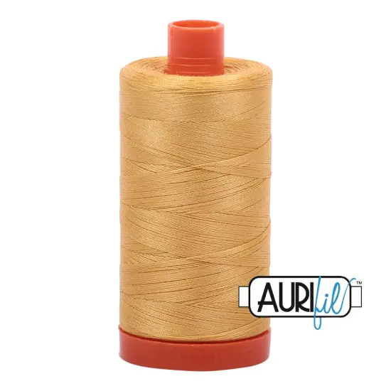 Spun Gold (2134) | 50wt Large Spool (1300M / 1422Y) | Aurifil Thread {1}