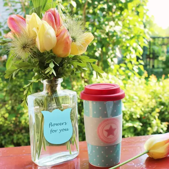 Sticky Notes, 560 Sheets Tulip Shape Self Sticky Notes Pad, Colour Sticky Notes, Bright Colors Self-Stick Pads for Home Office Notebook(8 Color) {2}