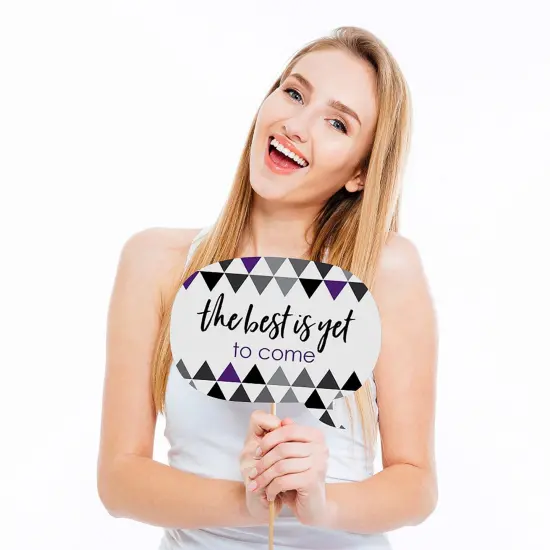 Big Dot of Happiness Purple 2025 Graduation Party Photo Booth Props Kit - 20 Count {4}
