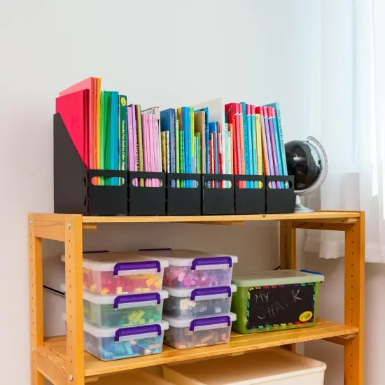 IRIS USA Letter/Legal File Metal Magazine File Holders, Black - 6Pack {5}