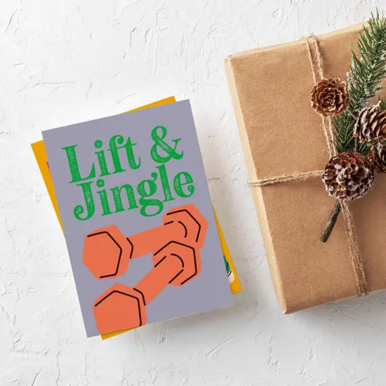 CrossFit Christmas Greeting Cards Boxed Set of 24 Holiday Notecards Featuring Gym and Workout-Inspired Designs, Perfect for Fitness Enthusiasts, CrossFitters, and Gym Lovers {2}