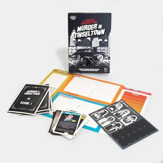 Professor Puzzle: Murder in Tinseltown - A Murder Mystery Game Set In Hollywood's Golden Age, Party Crime Solving Investigation, Ages 12+, 2-4 Players {5}