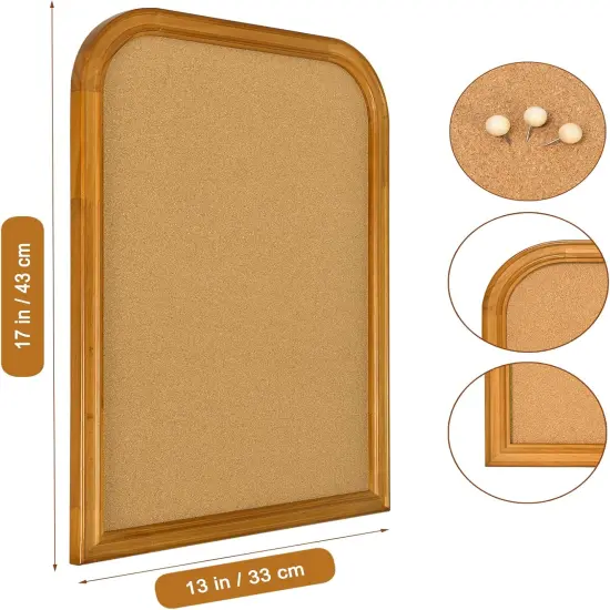 17X13 inches - Cork Board for Walls with Frame(Brown) {5}