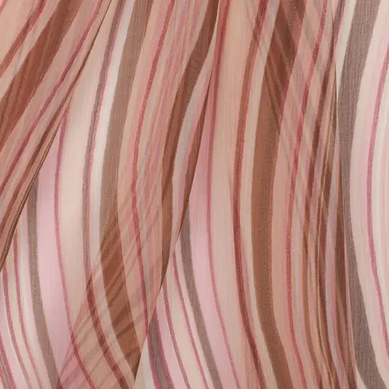 1 Yard Pink Multicolor Striped Crinkled Silk Chiffon Draping, Perfect for Evening Gowns , 57 Inches Wide {3}
