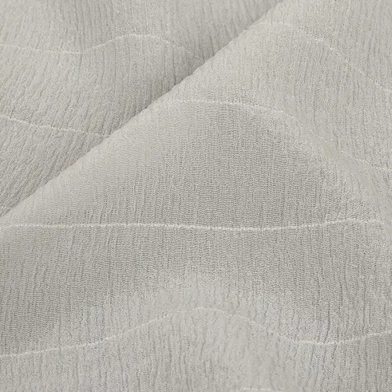 1 Yard Sugar Swizzle Crinkled Silk Crepe Tonal Pinstripe Lightweight Luxury Material 44 inch Width {2}