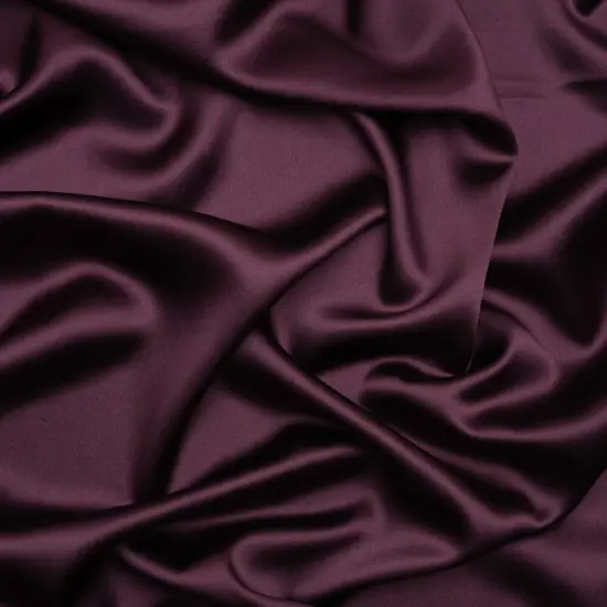 1 Yard Eggplant Silk Crepe Back Satin Elegant Soft Solid Designer Fabric 44 inch Width {1}