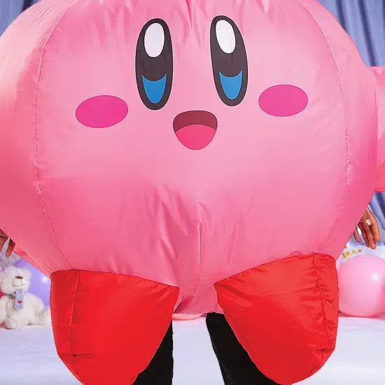 Kids Kirby Inflatable Costume with Built In Fan for Dress Up Fun {5}