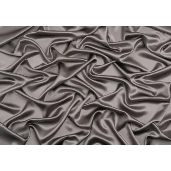 1 Yard Silver Silk Crepe Back Satin Soft Smooth Draped Luxury Fabric 44 inch Width {3}