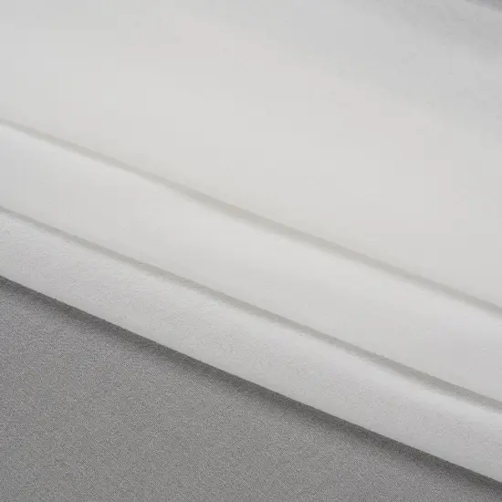 1 Yard Radiant White Silk Georgette Lightweight Flowing Designer Deadstock Fabric 52 inch Width {4}