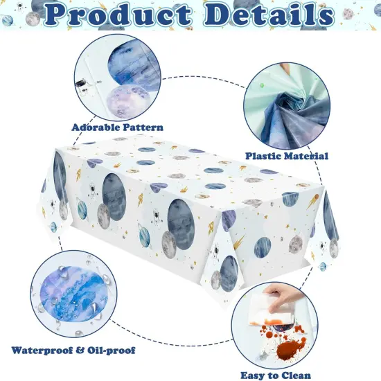 3Pack Space Party Tablecloths {2}