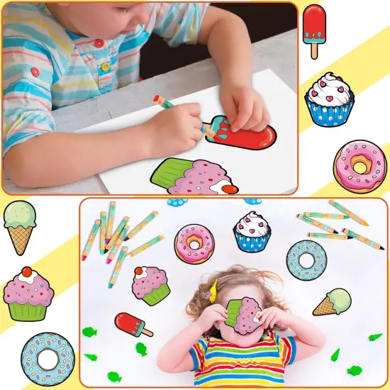 30 Pcs Crafts Color Your Own Magnet for Kids {3}