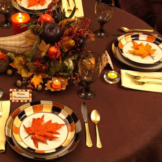 50Pcs Fall Artificial Maple Leaves {2}