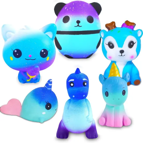 Slow Rising Galaxy Squishy Toys Set - 6 Pack {1}