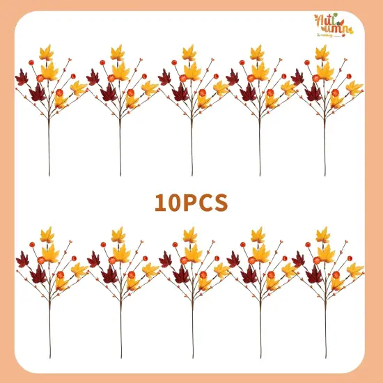 10 PCS Fall Floral Picks for Dining Tables {2}