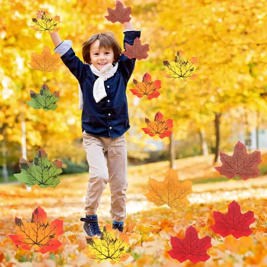 500Pcs Artificial Maple Leaves {1}