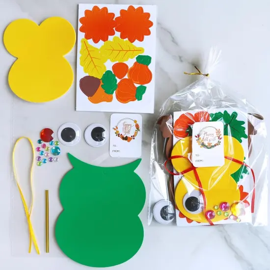 24 Sets Fall Craft Kits Autumn Crafts DIY Fall Owl Ornaments Decorations {3}
