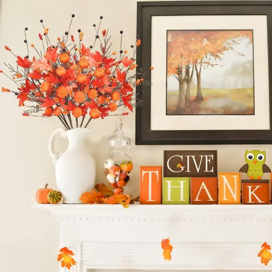 6PCS Artificial Fall Berry Stems Table Centerpiece {5}