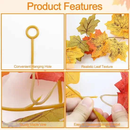 2 Pack Maple Fall Leaf Garland {2}