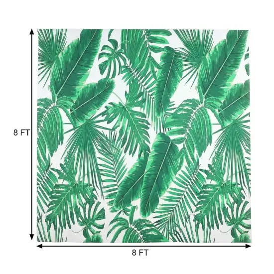 8 ft Tropical Leaves Printed Vinyl Photo Backdrop Party Banner Events Supplies {4}