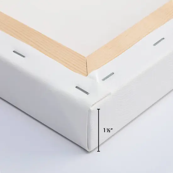 Mimik Recycled Stretched Canvas -Single Canvas - Made from Recycled PET Plastic Bottles - Durable Archival Weave - Triple Acrylic Primed Painting Canvases - 400gsm, 1-1/2 in Deep Pine Stretchers {6}