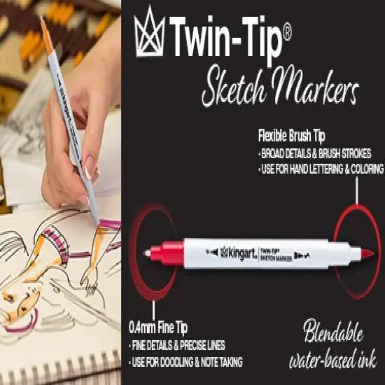 Twin-Tip&trade; Sketch Pens 24 Colors {4}