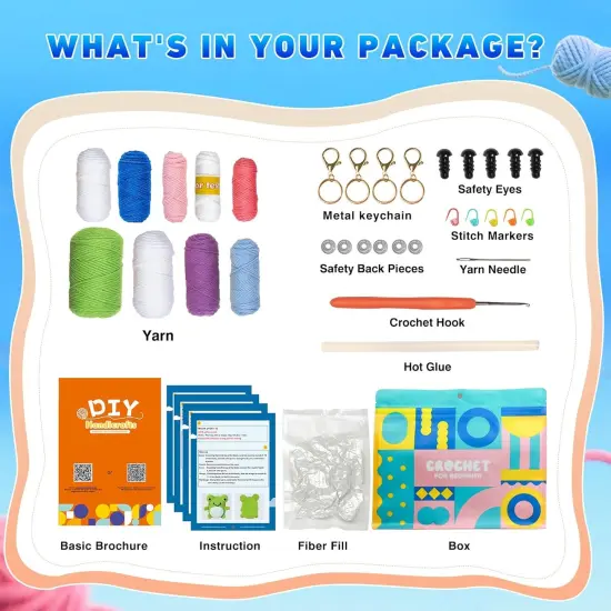 Animal Knitting Crochet Kit for Beginners {2}