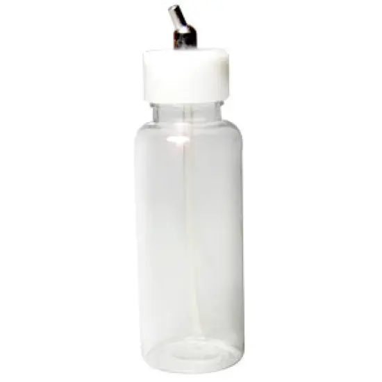 4 Ounce Plastic Airbrush Bottle (Jar) with 60 Angle Adapter Lid Assembly, Fits Master ABD-2010 Suction Feed Airbrush {1}