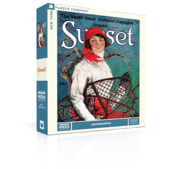 New York Puzzle Company Snowshoeing 500 Piece Piece Jigsaw Puzzle {2}