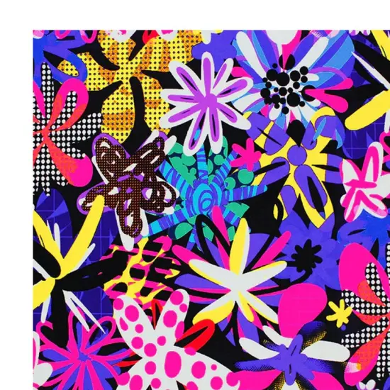 Punk Rock Flowers Printed Spandex Fabric {2}