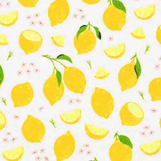 Lemony Lemons Printed Spandex Fabric {4}