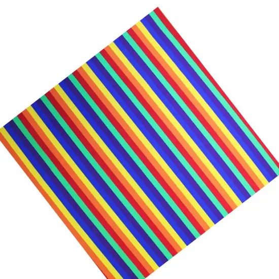 Rainbow Stripes Printed Spandex {5}