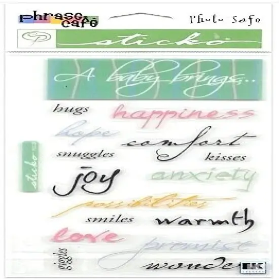 Sticko Phrase Cafe' A Baby Brings Clear Stickers {1}