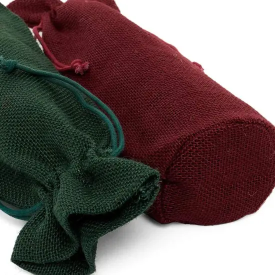 Simple Jute Wine Bag 6" x 3.5" x 14" Practical {7}