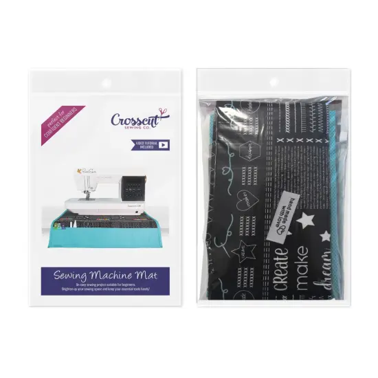 Crosscut Sewing Co.&reg; Sewing Machine Mat Sewing Project Kit for Beginners with Fabric, Instructions and Video Make words {2}