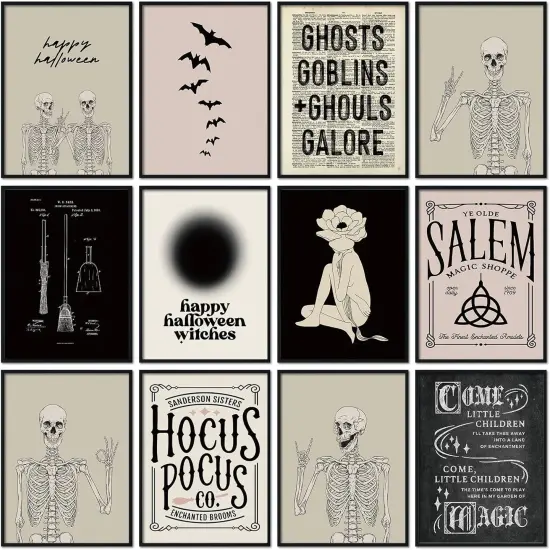 12Pcs Halloween Wall Art Prints 8x10 Inch {1}