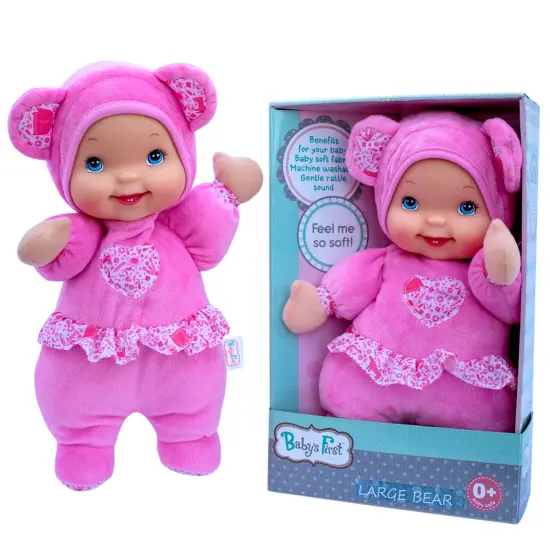 Baby's First: Love Bear Baby Doll - Pink Fleece Outfit, Interactive Musical Doll, Plays This Little Light of Mine, Soft Toy, Baby-Kids-Toddlers 3mo+ {3}