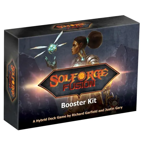 SolForge Fusion: Booster Kit - Expansion, Hybrid Deckbuilding Card Game, 4 Unique Faction Decks, Lane Based Combat, Collectible, Tabletop & Online {1}