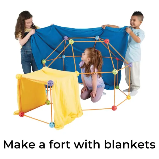 Everest Toys: Crazy Forts! Multi Color - 69pc Rod & Ball Fort Building Playset, STEM Toy, Indoor & Outdoor, Create Your Own Structures, Kids Ages 5+ {4}