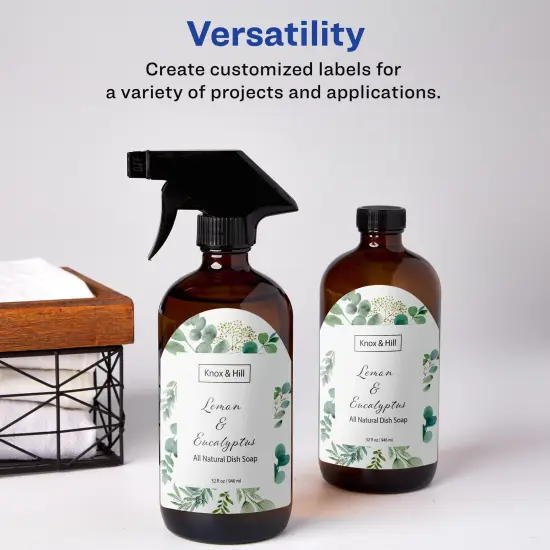 Avery Glossy White Arched Labels with Sure Feed, 4.75" x 3.5" {2}